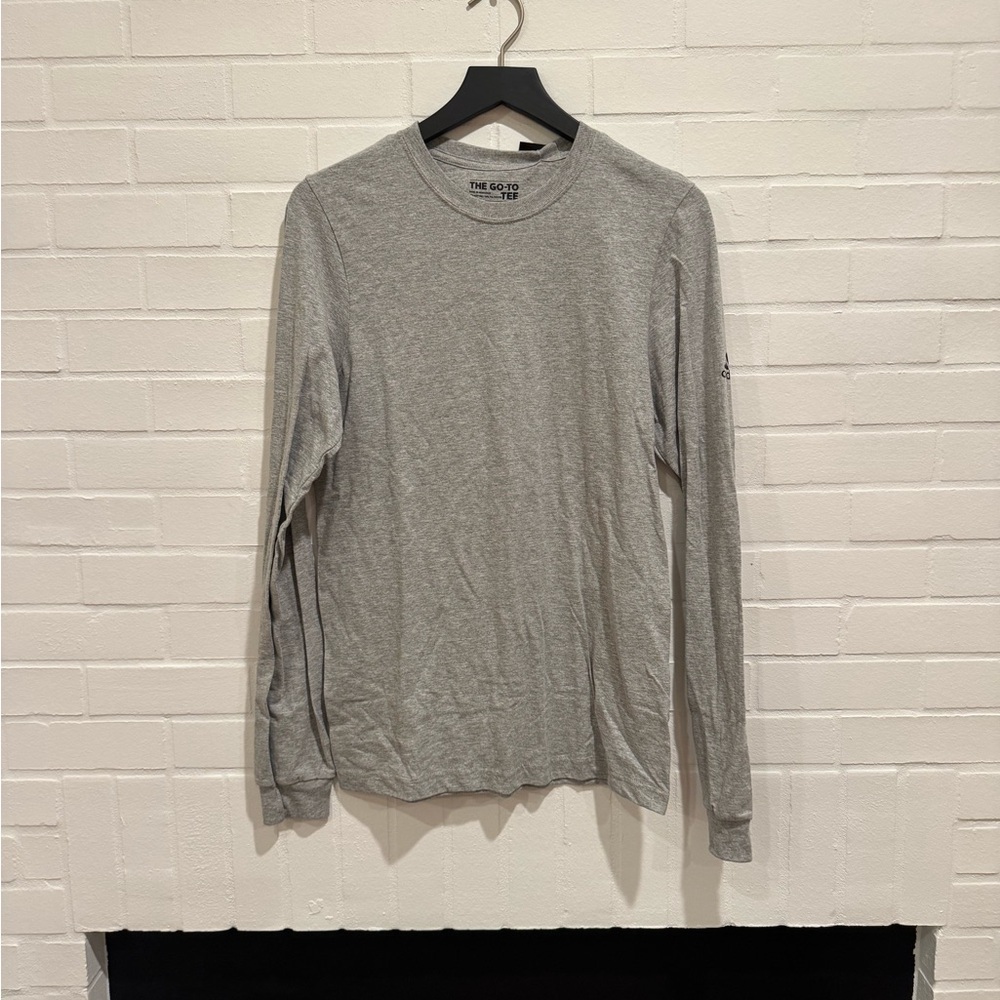 Adidas Gray Long Sleeve Tee Relaxed Fit